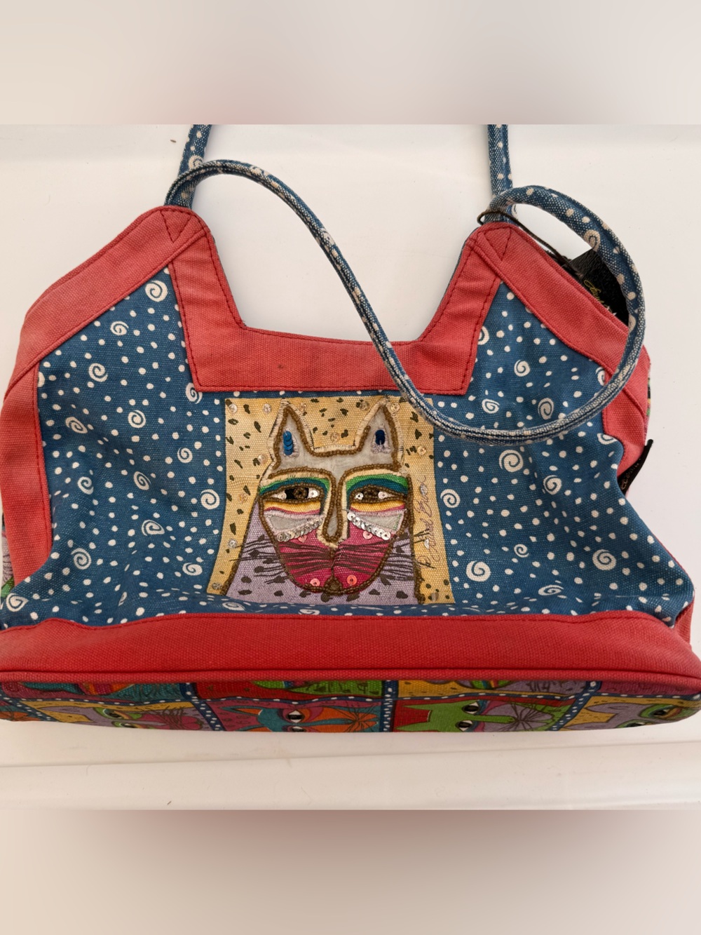 Laurel Burch Beaded Cat Purse